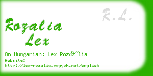 rozalia lex business card